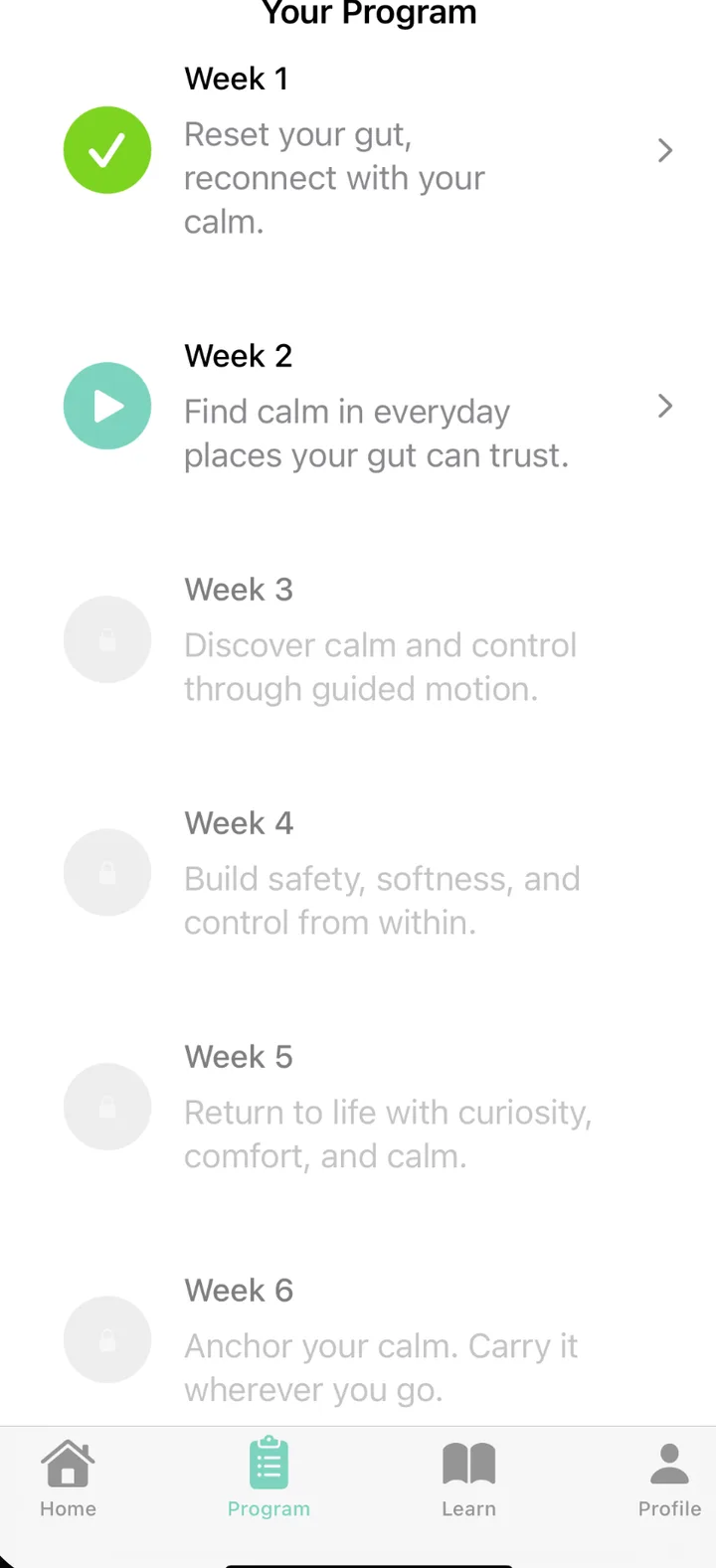 Symbiota six-week program